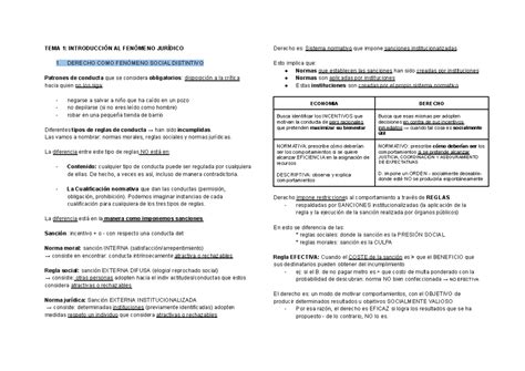 Tema 1 Funciones Y Necesidad Del Derecho Tema 1 IntroducciÓn Al