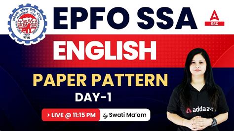 Epfo Ssa Classes Epfo Ssa English Class Paper Pattern Day