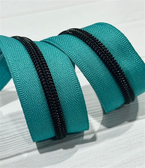 Teal With Black Teeth Zipper Tape Michaels