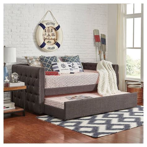 Darlington Tufted Daybed With Trundle Inspire Q Daybed With Trundle