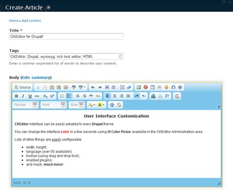 CKEditor For Drupal Released