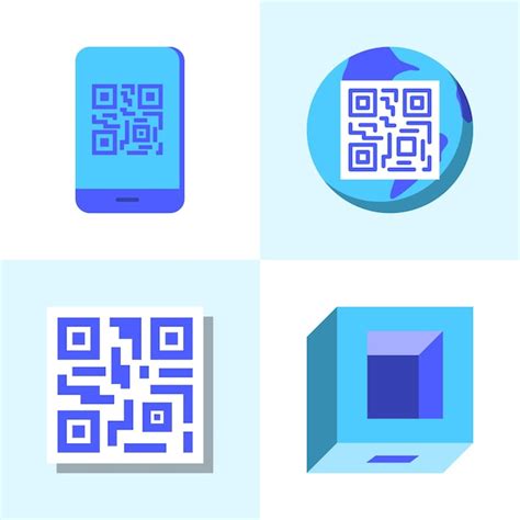 Premium Vector Qr Codes Icon Set In Flat Style