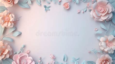 Cute Floral Frame Background With Copy Space Stock Illustration Illustration Of Card Stylish