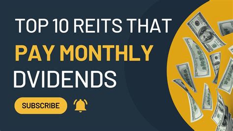 Top 10 Reits That Pay Monthly Dividends Youtube