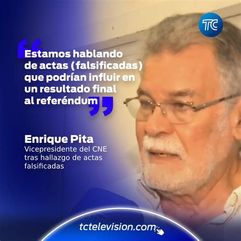 TC Televisión on Twitter Enrique Pita vicepresidente del CNE habla