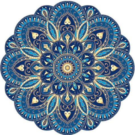 Intricate Blue Mandala Design Decorative Art Free Png Png All