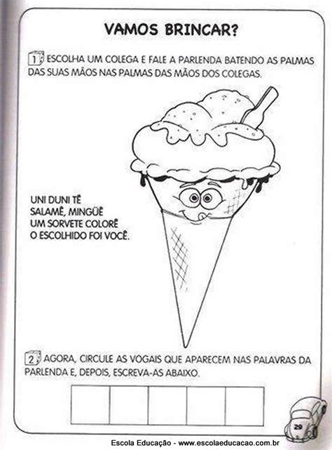Atividade Sobre Brincadeiras 1 Ano