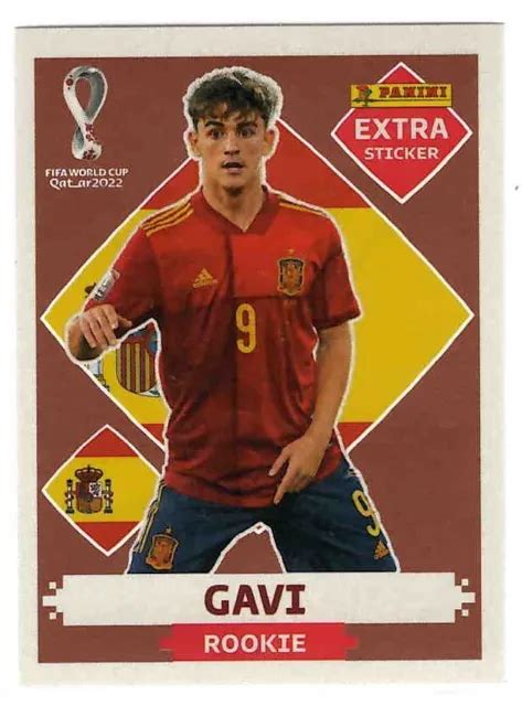 PANINI QATAR WORLD Cup Extra Adesivo 2022 Rookie Gavi LED Bronzo EUR