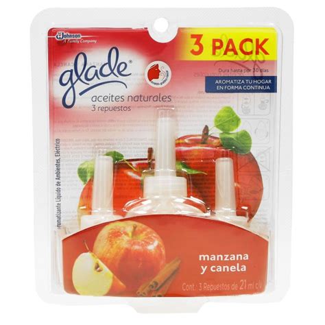 Aromatizante Glade Repuesto Manzana Canela 21 ML X 3