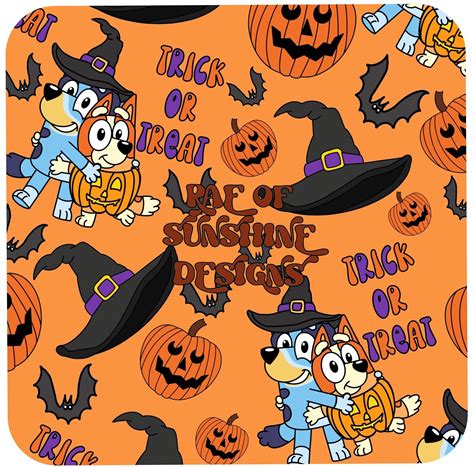 Bluey And Bingo Halloween Bluey Trick Or Treat Bingo And Bluey