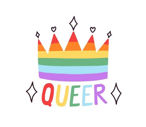 Queer Reina Lgbtq Corona De Color Arco Iris S Mbolo De Amor Lgbt