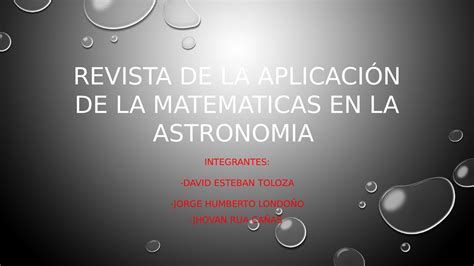 Calam O Astronom A En La Matem Tica