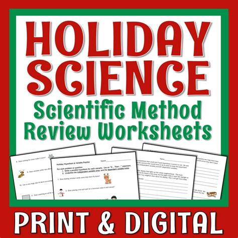 Christmas Science Worksheets Scientific Method Flying Colors Science