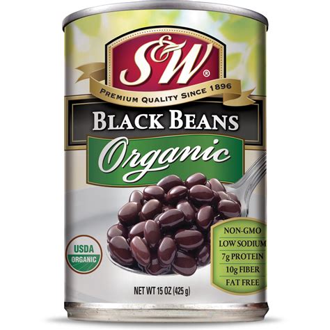 12 Pack Sandw Organic Canned Black Beans 15 Ounce Can New