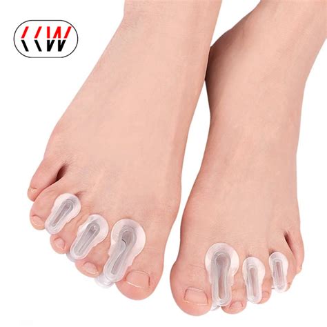 CCW 1Pair Silicone Gel Hammer Toe Straightener Corrector For Curled