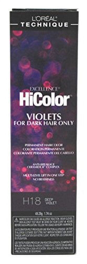 Loreal Excel Hicolor H18 Tube Deep Violet 1 74oz 2 Pack Walmart