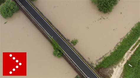 Piena Del Secchia Nel Modenese Chiuso Il Ponte Dell Uccellino Video