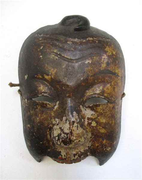 Antique Chinese Hand Carved Wooden Mask Zentner Collection