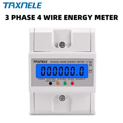 Riel Din V Fase Alambre Electr Nico Watt Consumo De Energ A