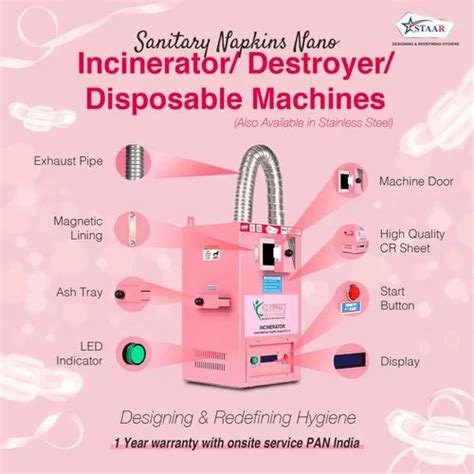 Electrical Ash Sanitary Napkin Destroyer Machine Solid Waste