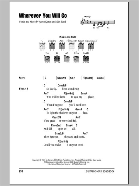 Wherever You Will Go by The Calling - Guitar Chords/Lyrics - Guitar Instructor