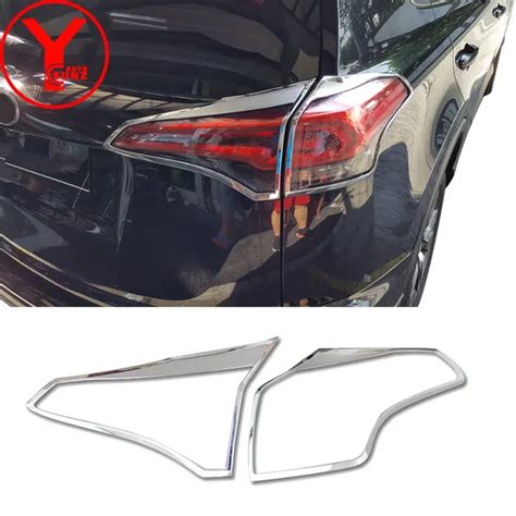 Aliexpress Buy Chrome Rear Tail Light Cover For Toyota Rav 4 2016