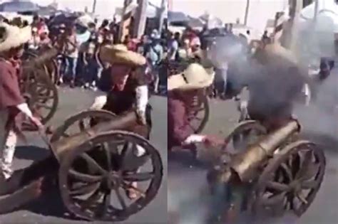 Video Le Explota Ca N En Su Mano Durante Carnaval De Huejotzingo