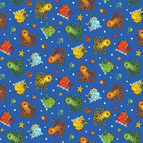 Alpha Babies Royal Tossed Octopus Fabric By Delphine Cubbit Henry