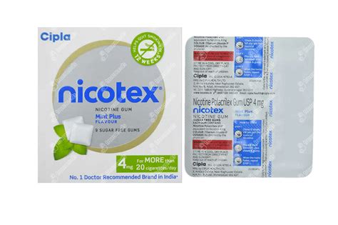 Nicotex Mint Plus 4mg Sf 9 G | Order Nicotex Mint Plus 4mg Sf 9 G ...