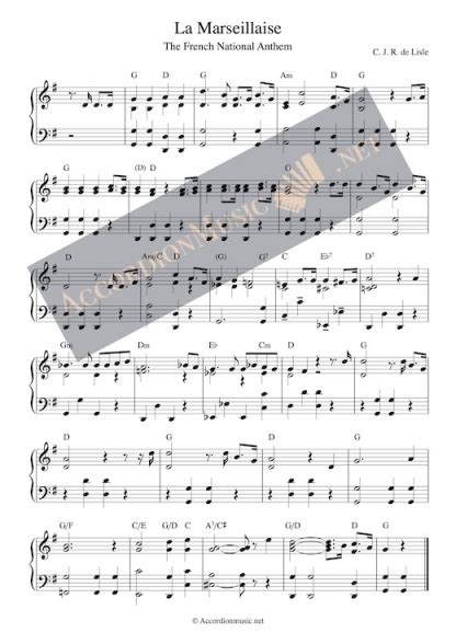 La Marseillaise - Sheet Music (PDF) - Accordionmusic.net