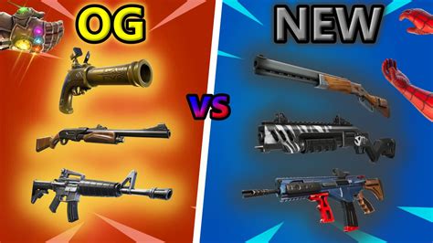 Og Weapons Vs New Weapons By N R Fortnite