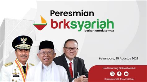 Peresmian Operasional Brk Syariah Youtube