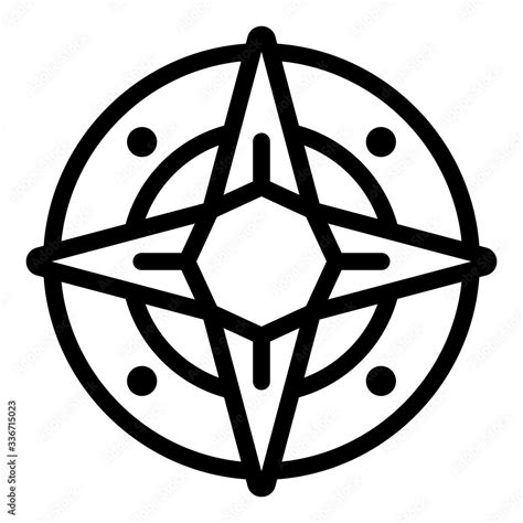 Nautical Compass Outline