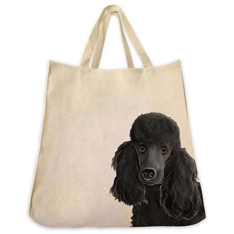 Black Standard Poodle Tote Bag Tote Bag Shopping Tote Bag Black