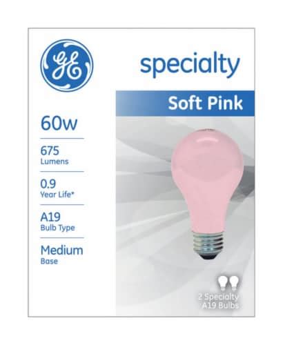 Ge Watt Soft Pink Light Bulbs Pk Kroger