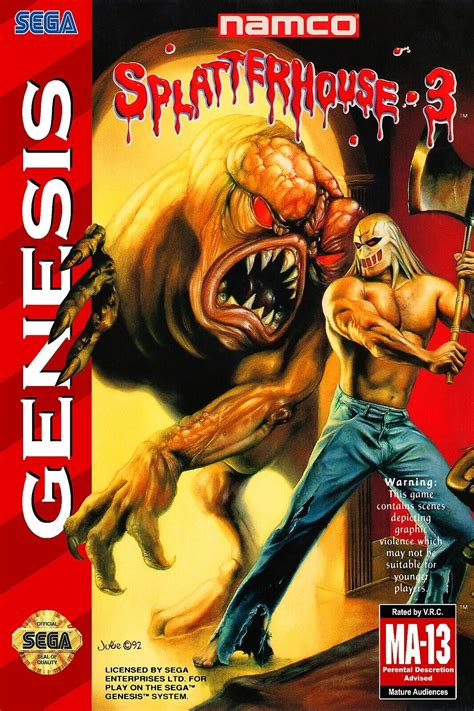 Splatterhouse 3 Sega Genesis Box Art Poster Multiple Sizes 11x17 24x36