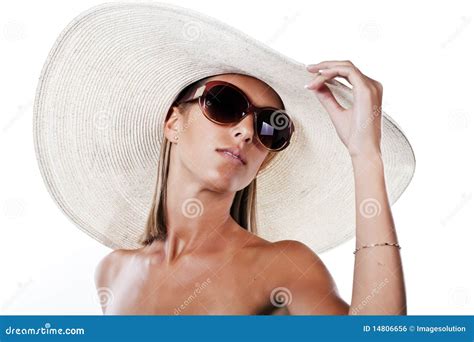 Wearing Hat And Sunglasses In Summer Stock Photo Image Of Complexion