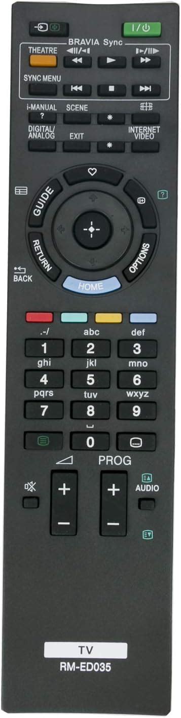 Vinabty Rm Ed Remote Control Replace Fit For Sony Bravia Tv Kdl