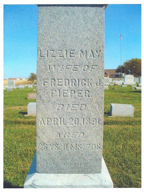 Elizabeth May Lizzie Barr Pieper 1867 1891 Find A Grave Memorial