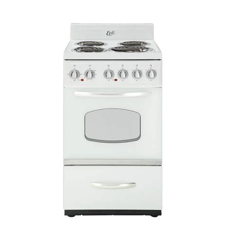 Epic 20 Inch Retro Electric Range In White The Home Depot Canada