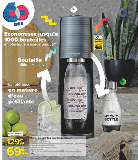 Promo Sodastream Machine Gaz Ifier Terra Noire Edition Exclusive Chez