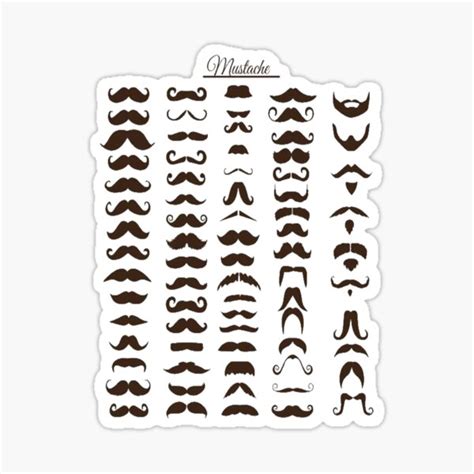 Look And Style Mustache And Beard Sticker For Sale By Diyas Redbubble