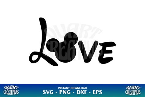 Disney Love Mickey Head Svg Gravectory