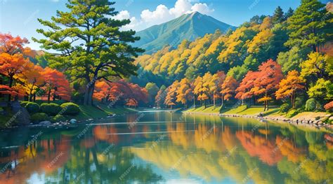 Premium Photo Wonderful Landscape In Japan For Wallpaper