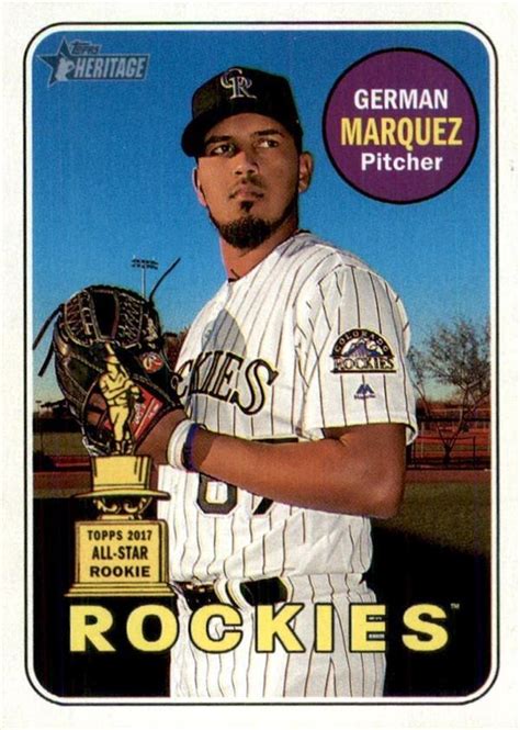 German Marquez Baseball Card Colorado Rockies 2018 Topps Heritage All