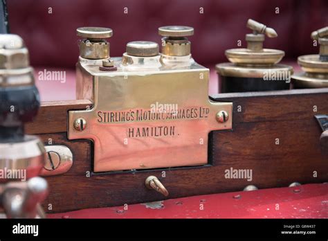 Stirling Motor Carriages Ltd Vintage Motor Detail Stock Photo Alamy