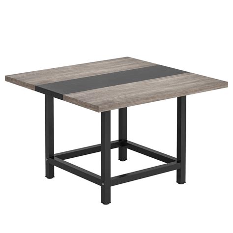 Byblight Roesler Vintage Gray And Black Engineered Wood In Legs