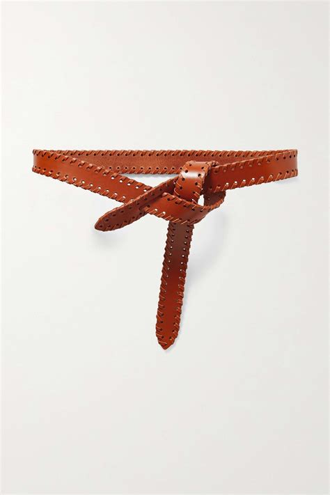 ISABEL MARANT Lecce Whipstitched Leather Belt NET A PORTER