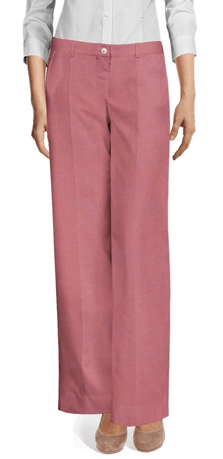 Pink Linen Wide Leg Pant Suit Sumissura