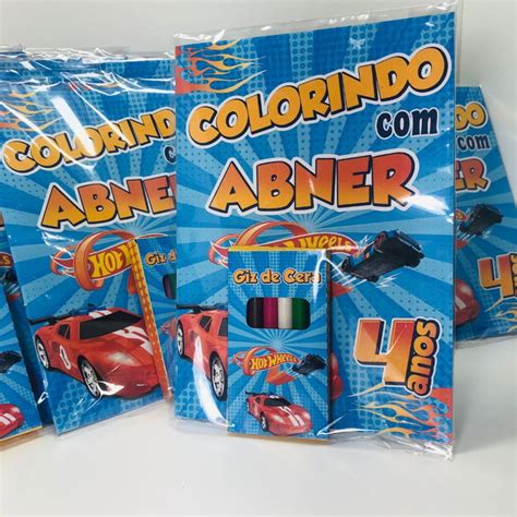 Livrinho De Colorir Giz De Cera Hot Wheels Elo